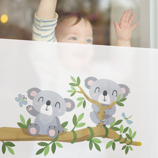 Fensterfolie - Sichtschutz - Koala Set - Fensterbilder