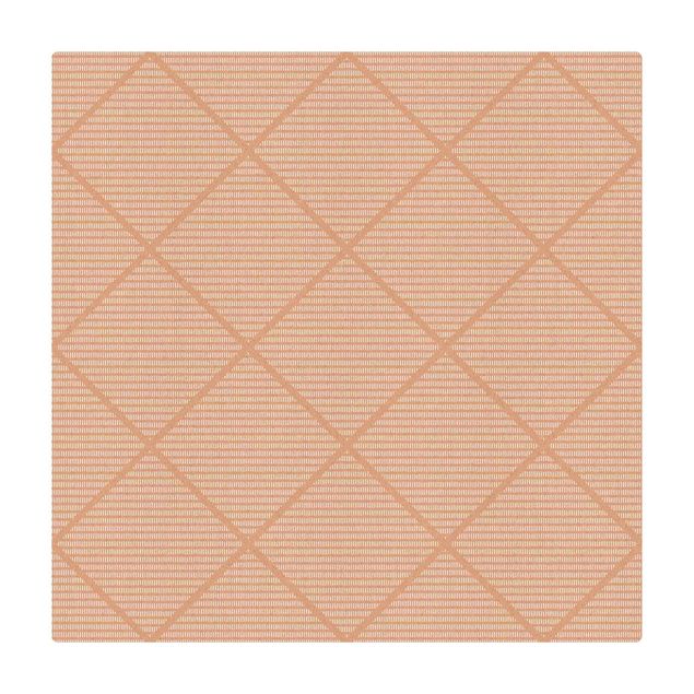 Kork-Teppich - Komposition kleiner Weißer Balken - Quadrat 1:1