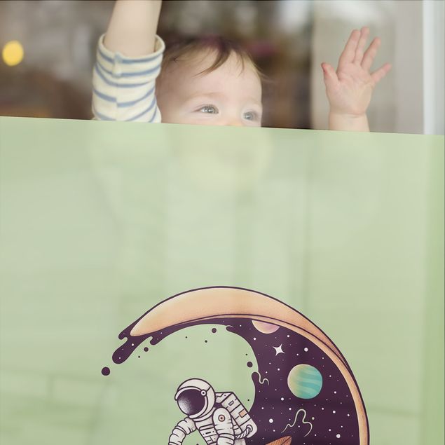 Fensterfolie - Sichtschutz - Kosmische Pizza - Fensterbilder