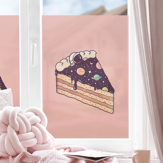 Fensterfolie farbig Kosmischer Kuchen