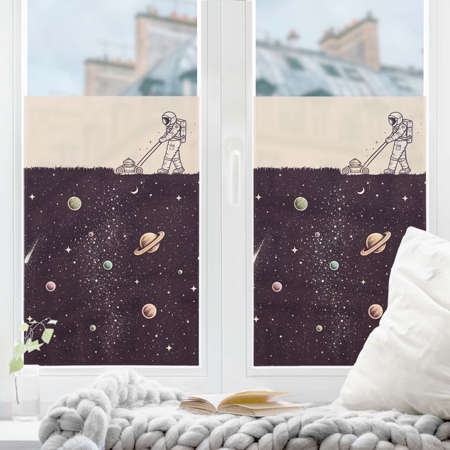 Klebefolie für Fenster Kosmischer Rasen