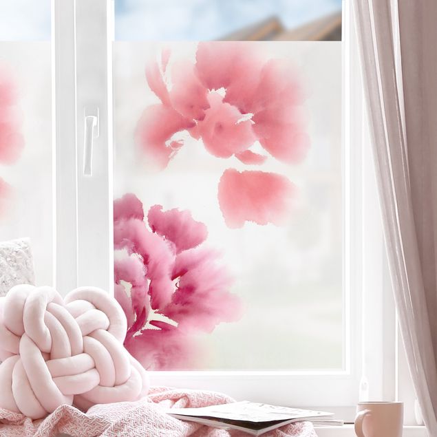 Fensterbilder selbstklebend Blumen Künstlerische Flora II