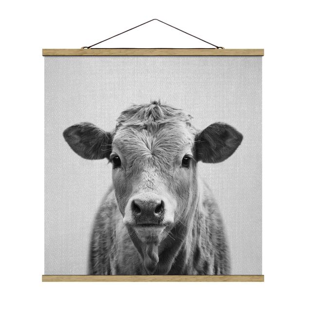 Moderne Poster Kuh Kathrin Schwarz Weiß