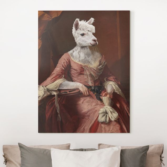 moderne Leinwandbilder Lady Alpaca