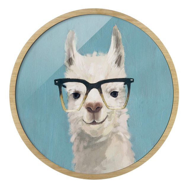 Wandbilder Lama mit Brille IV