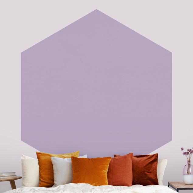 Hexagon Tapete Lavendel