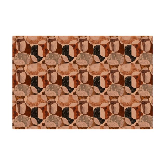 Kork-Teppich - Lebende Steine Muster in Braun - Querformat 3:2