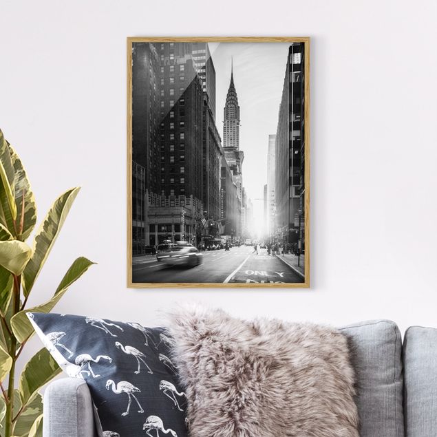 Moderne Bilder mit Rahmen Lebhaftes New York