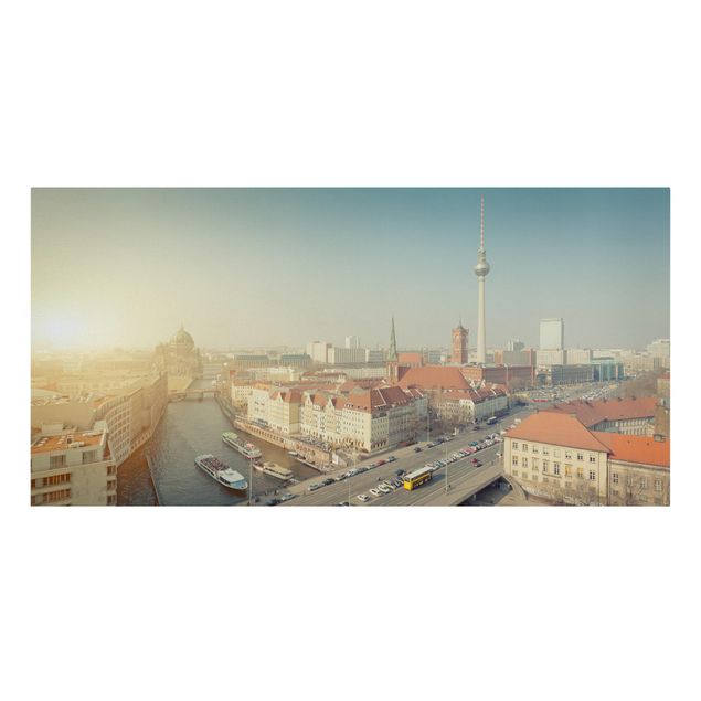 Leinwandbild - Berlin am Morgen - Quer 2:1