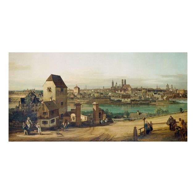 Leinwandbild - Bernardo Bellotto - München, von Haidhausen aus gesehen - Quer 2:1