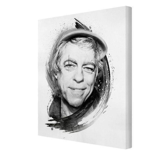 Leinwandbild - Bob Geldof - Strassenkoeter - Viva con Agua - Hoch 3:4