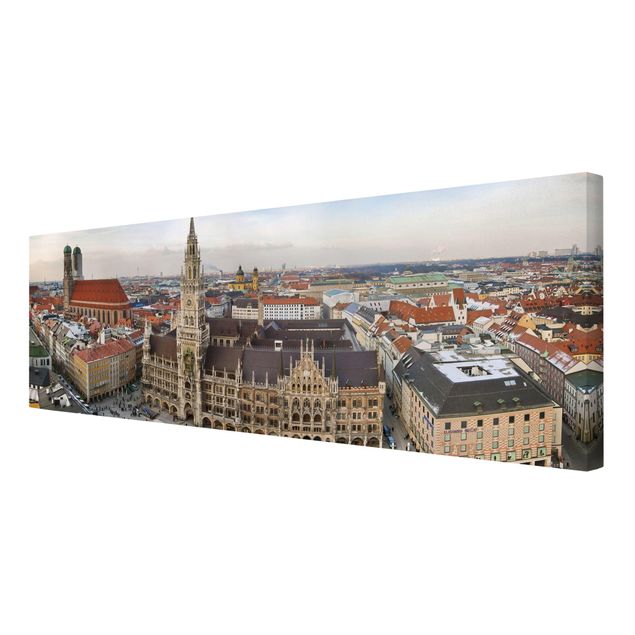 Leinwandbild - City of Munich - Panorama Quer