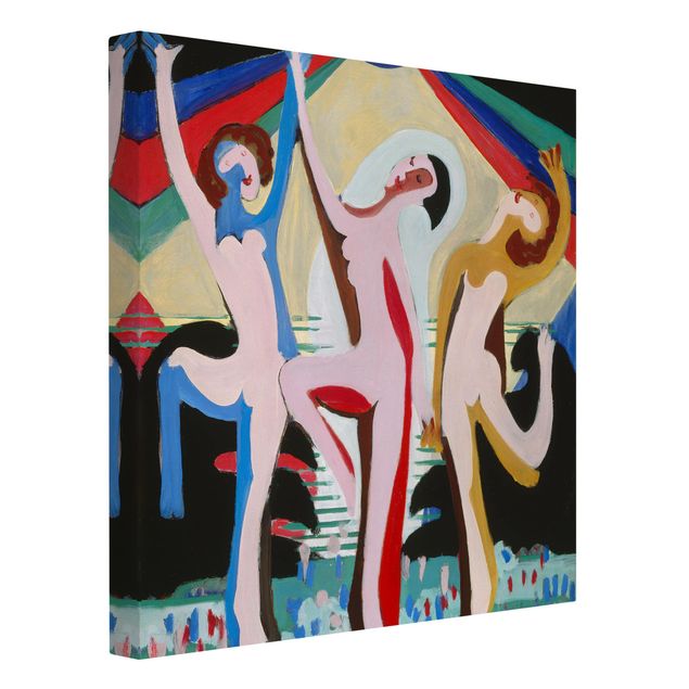 Bild mit Rahmen Quadrat 1:1 Farbentanz Ernst Ludwig Kirchner 