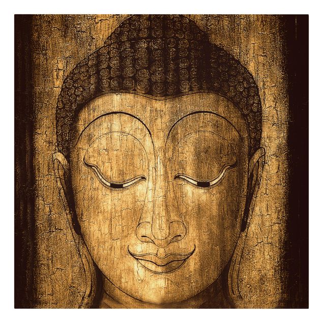 Leinwandbild - Smiling Buddha - Quadrat 1:1