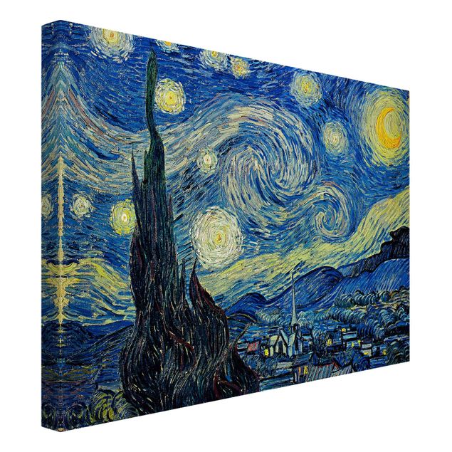 Leinwandbild - Vincent van Gogh - Sternennacht - Quer 4:3
