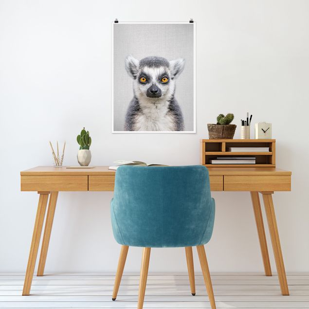 Poster Tiere Lemur Ludwig