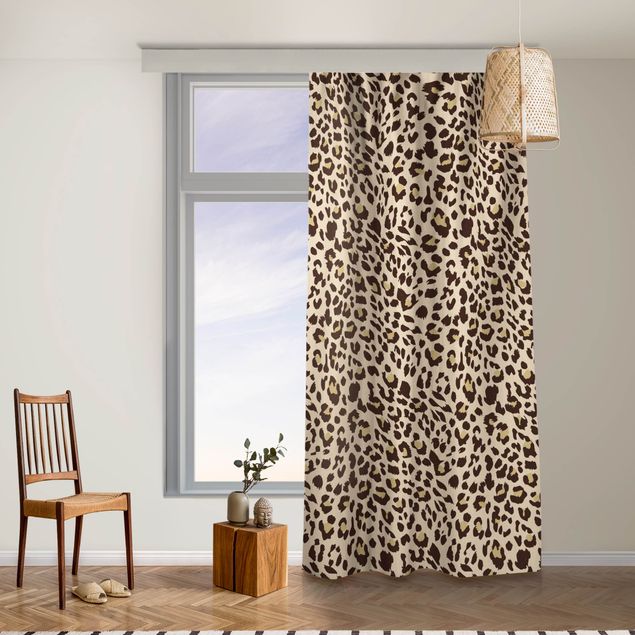 Vorhang Tür Leopard Muster