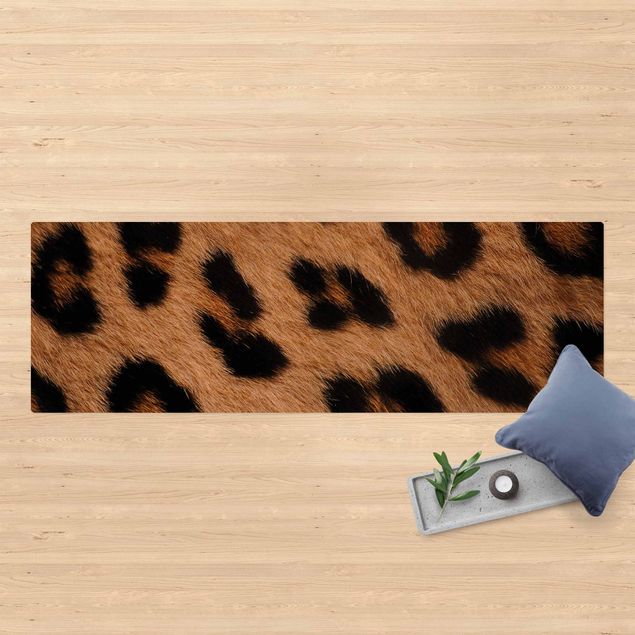 Teppichläufer Leopardenfell hell