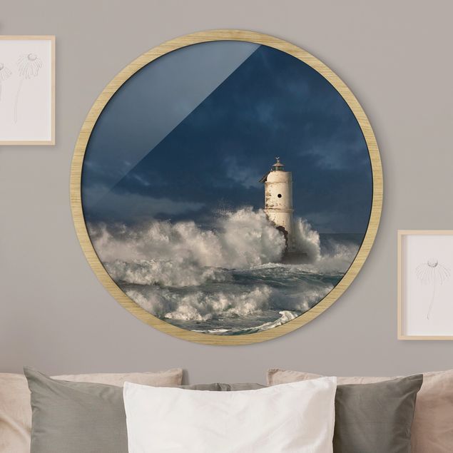 Moderne Bilder mit Rahmen Leuchtturm auf Sardinien