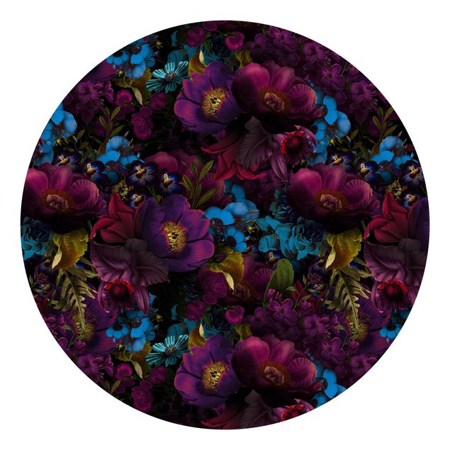 Uta Naumann Lila Blüten mit Blauen Blumen