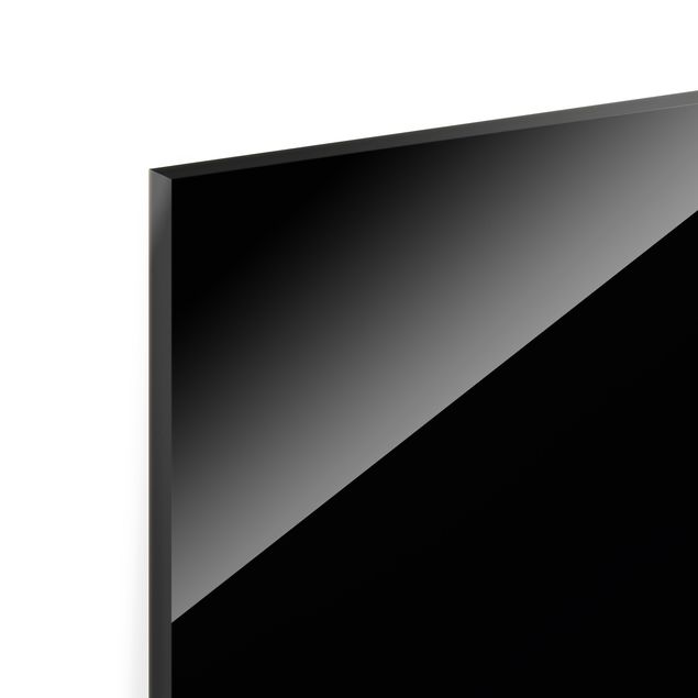 Glasbild mehrteilig - Line Art auf Schwarz 3-teilig
