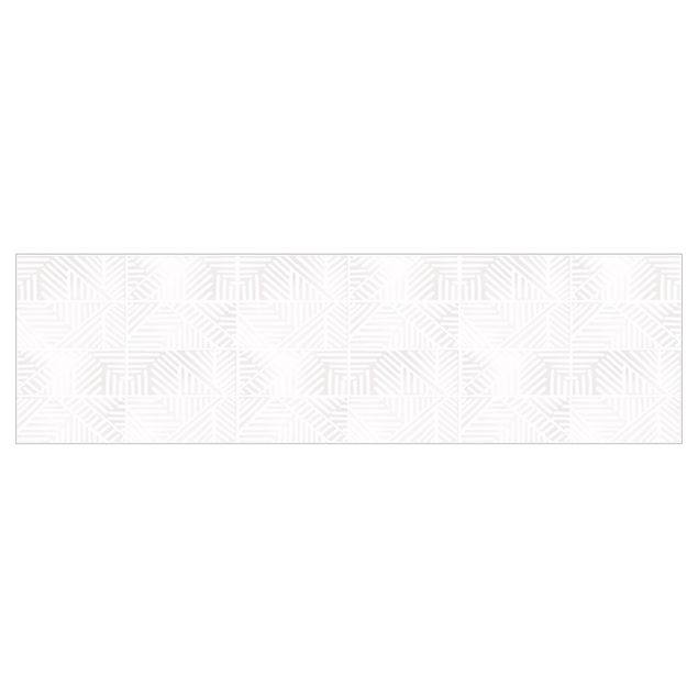 Küchenrückwand - Linienmuster Stempel in Weiß