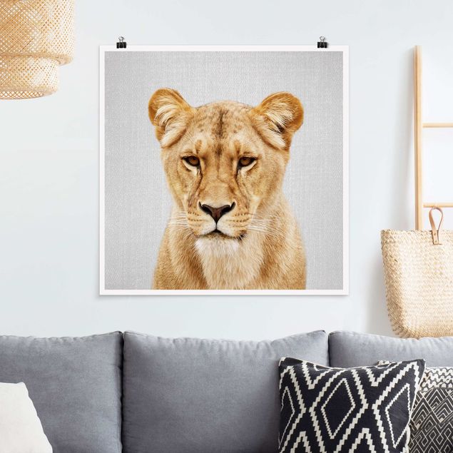 Poster Löwen Löwin Lisa