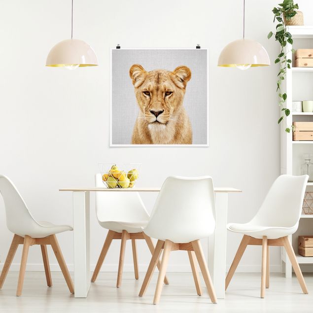 Poster Tiere Löwin Lisa