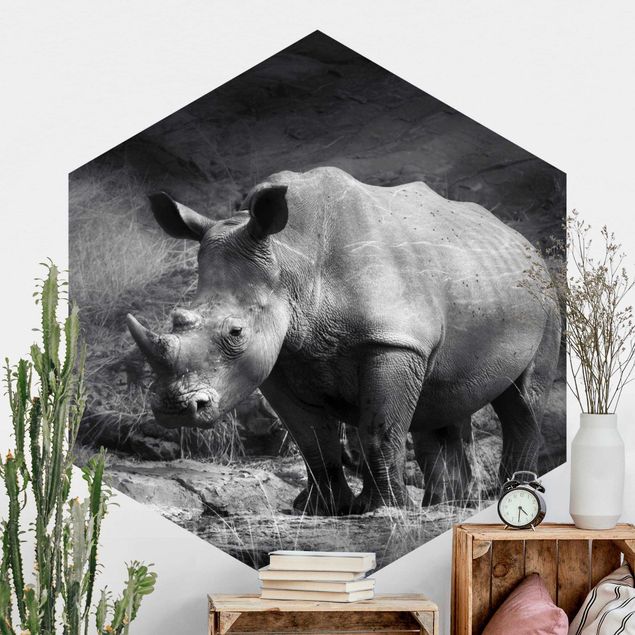 Design Tapeten Lonesome Rhinoceros