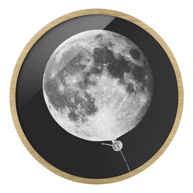 Wandbilder Luftballon mit Mond