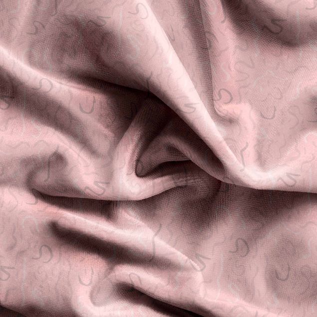 Vorhänge blickdicht Luftschlangen Muster - Blasses Pink