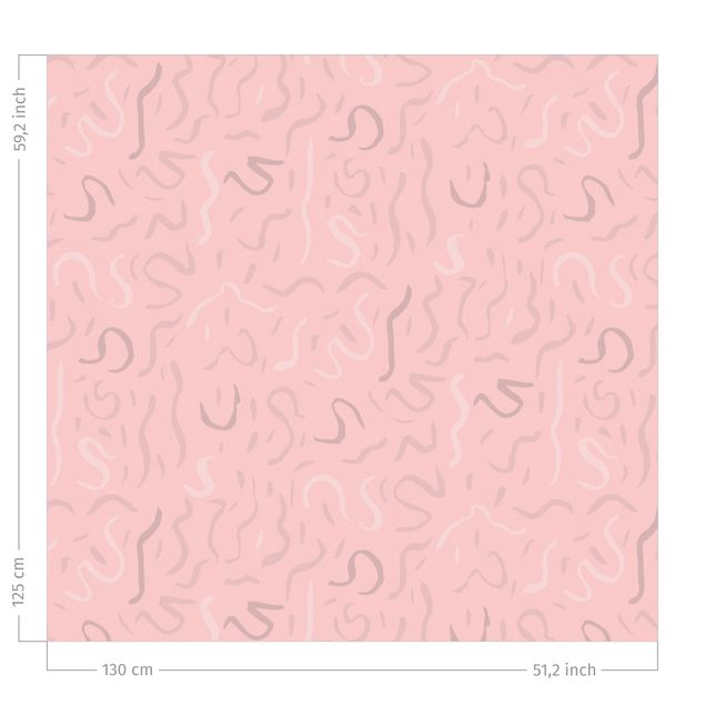 Vorhang Verdunkelung Luftschlangen Muster - Blasses Pink