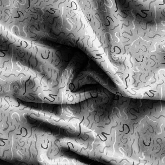 Vorhänge blickdicht Luftschlangen Muster - Grau