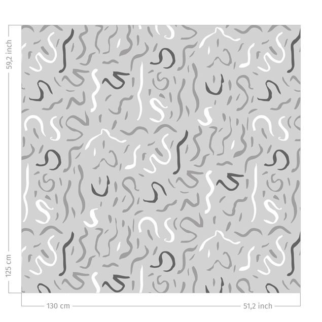 Vorhang Verdunkelung Luftschlangen Muster - Grau