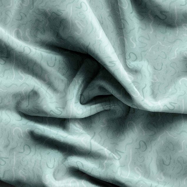 Vorhänge blickdicht Luftschlangen Muster - Pastell Mint