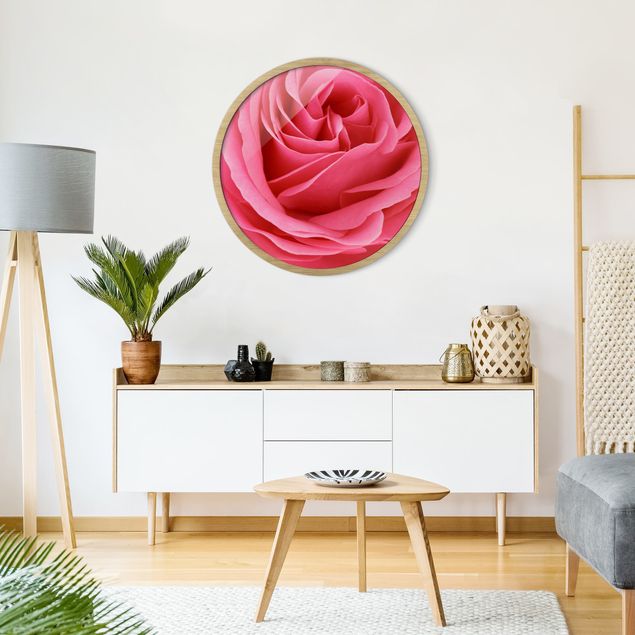 Moderne Bilder mit Rahmen Lustful Pink Rose