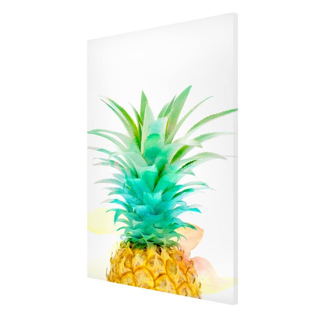 Magnettafel - Ananas Aquarell - Memoboard Hochformat