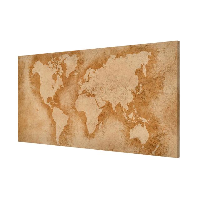 Magnettafel mit Motiv Antike Weltkarte