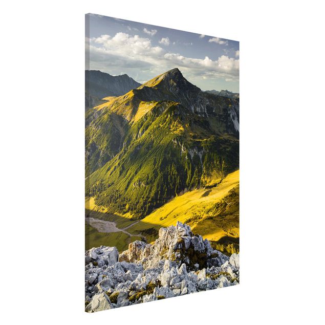 Magnettafeln Natur Berge und Tal der Lechtaler Alpen in Tirol