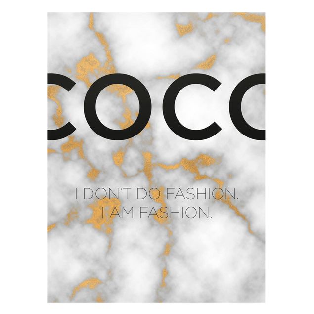 Magnettafel - Coco - I don't do fashion - Memoboard Hochformat