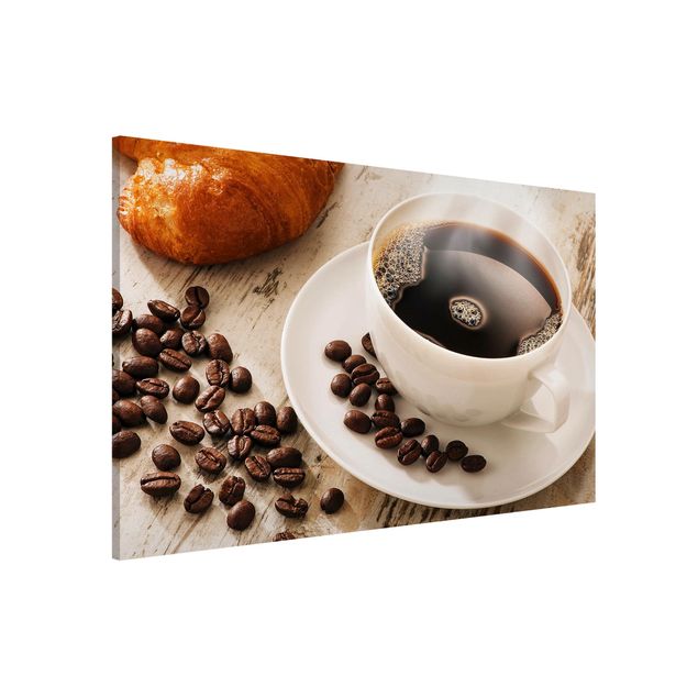 Bilder Dampfende Kaffeetasse mit Kaffeebohnen