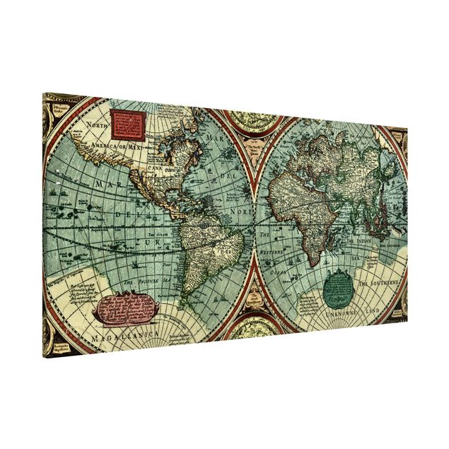 Magnettafel Weltkarte Die alte Welt