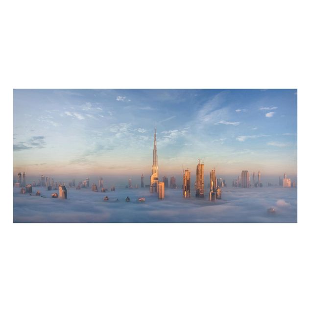 Magnettafel - Dubai über den Wolken - Memoboard Panorama Querformat 1:2