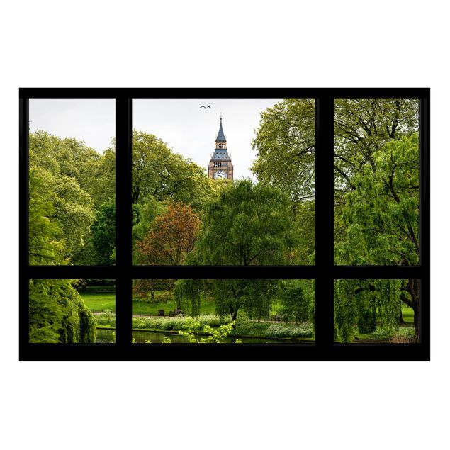 Bilder Fensterblick über St. James Park auf Big Ben