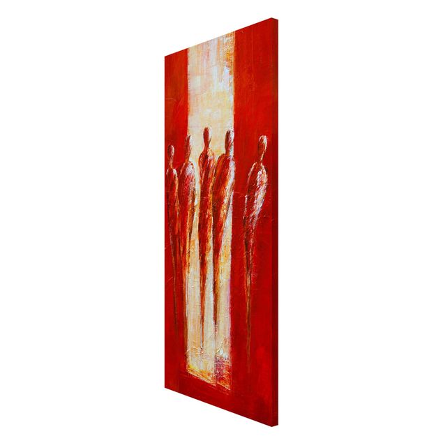 Magnettafel mit Motiv Petra Schüßler - Fünf Figuren in Rot 02
