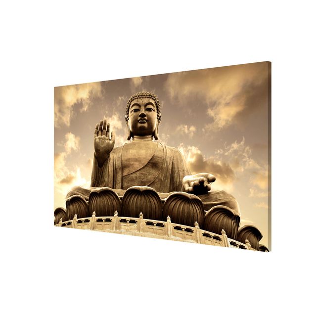 Magnettafel Motiv Großer Buddha Sepia