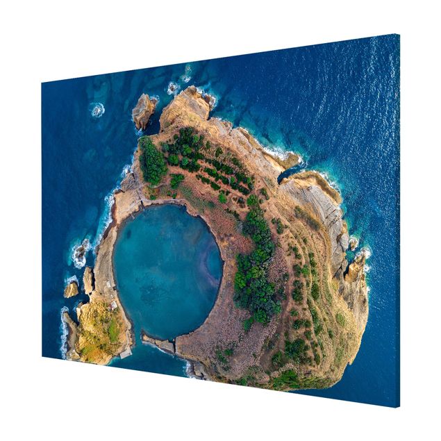 Magnettafel Motiv Luftbild - Die Insel Vila Franca do Campo