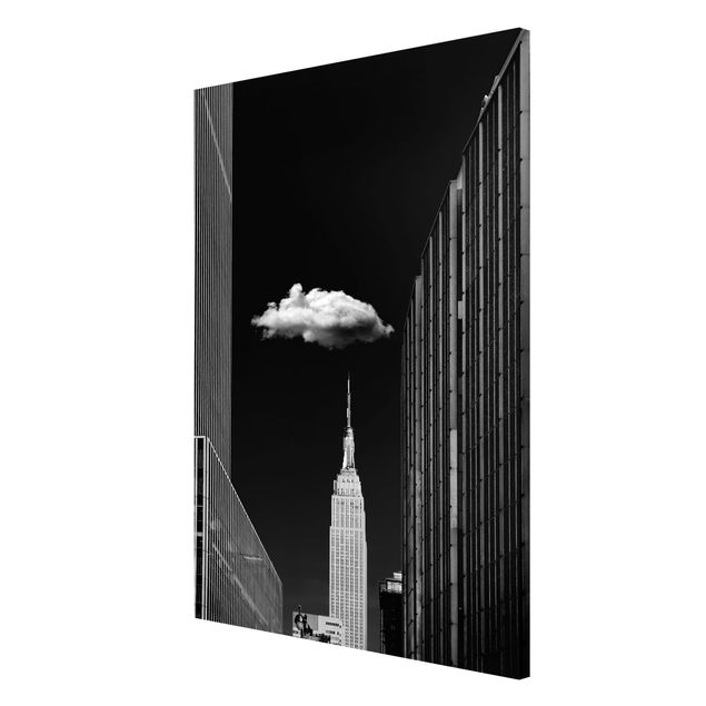 Magnettafel - New York mit einzelner Wolke - Memoboard Hochformat 3:2