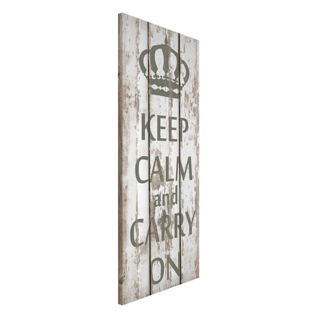 Magnettafel - No.RS183 Keep Calm and carry on - Memoboard Panorama Hoch