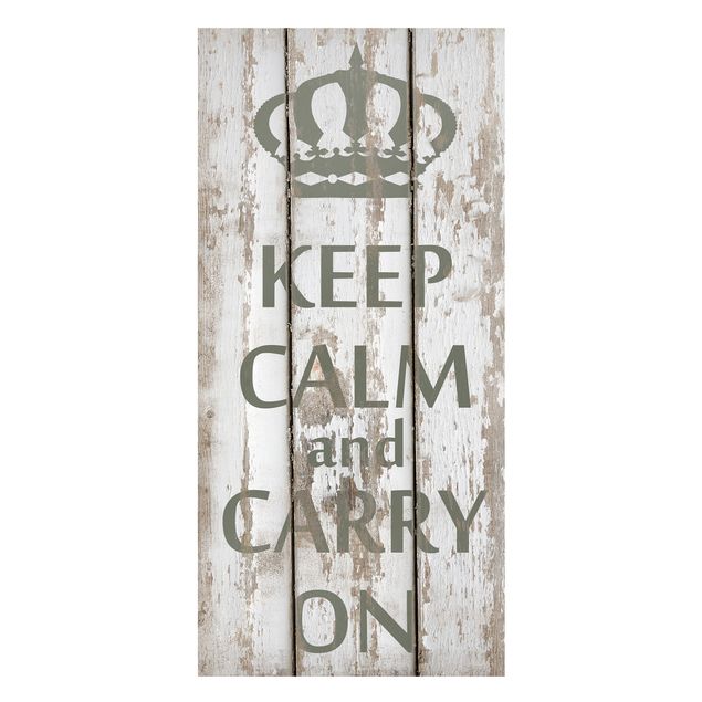 Magnettafel - No.RS183 Keep Calm and carry on - Memoboard Panorama Hoch